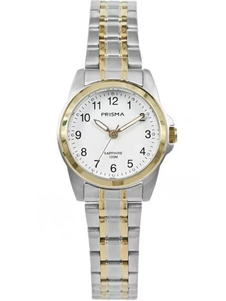 Prisma Horloge P1857 Dames Edelstaal Bicolor bij JuweliersWebshop